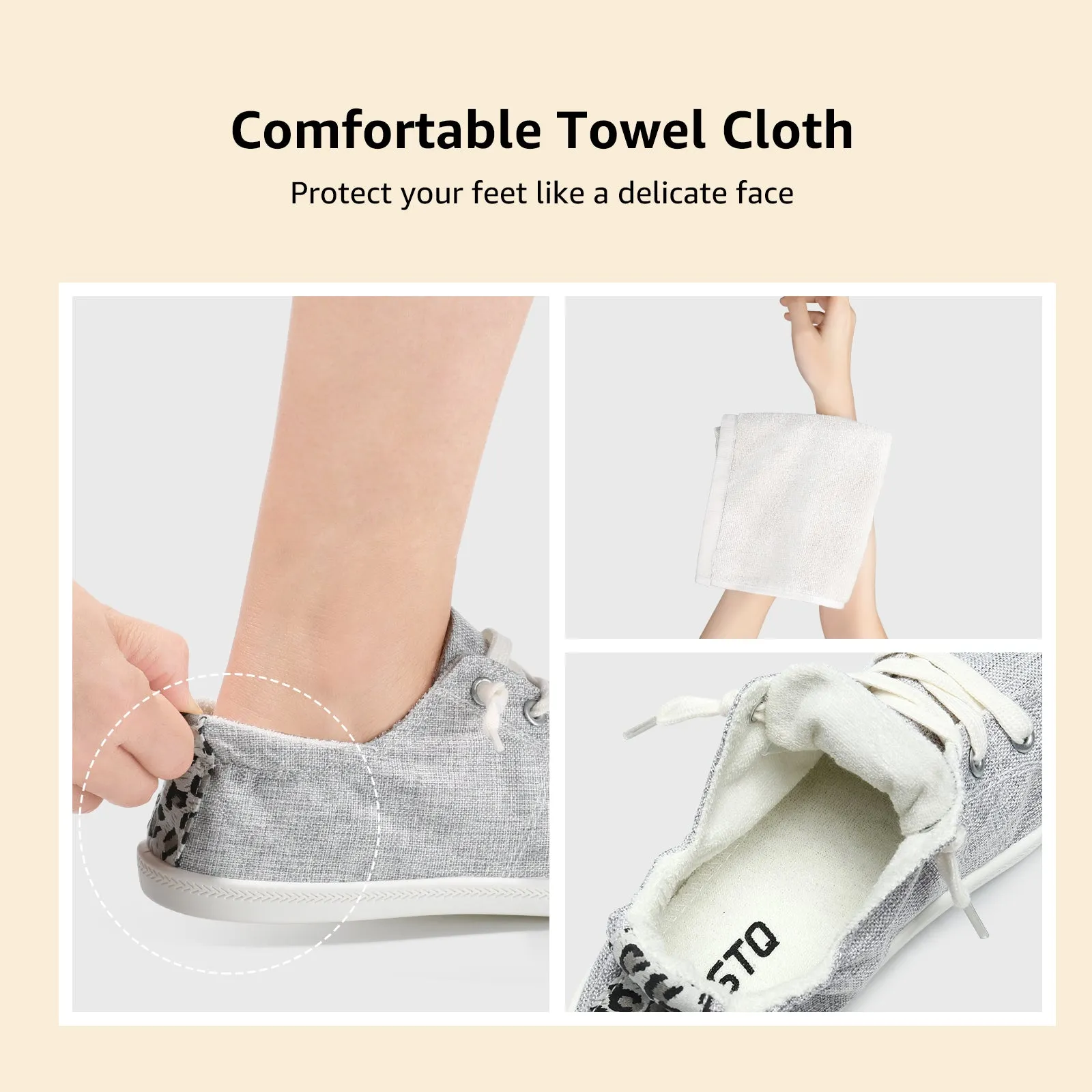 STQ Womens Slip On Sneakers, Comfort Casual Canvas Shoes