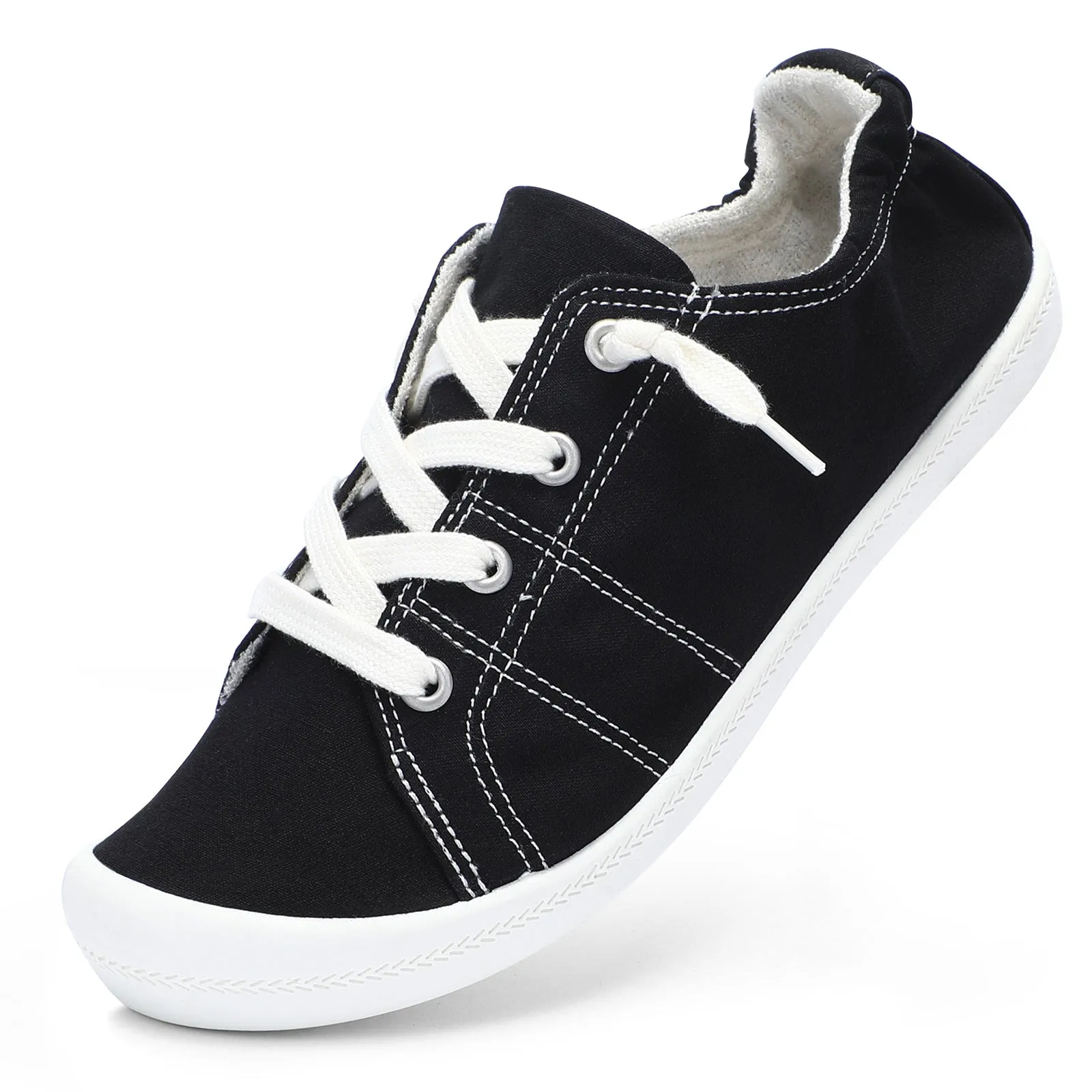 STQ Womens Slip On Sneakers, Comfort Casual Canvas Shoes