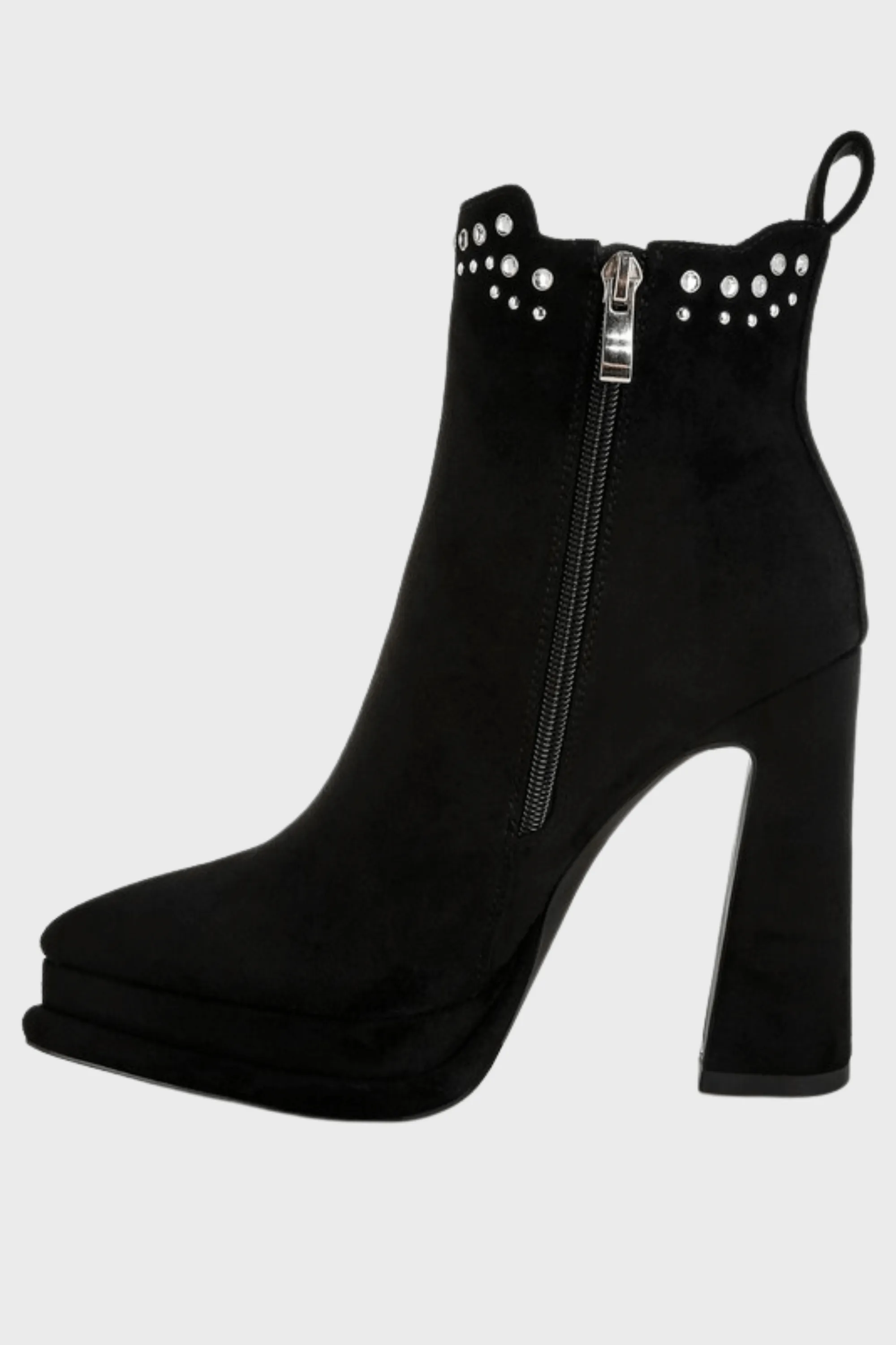 Studs Embellished High Ankle Boots