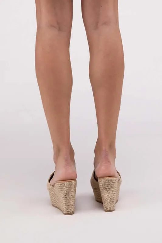 Tan Bounty-S Platform Heels Wedges Sandals