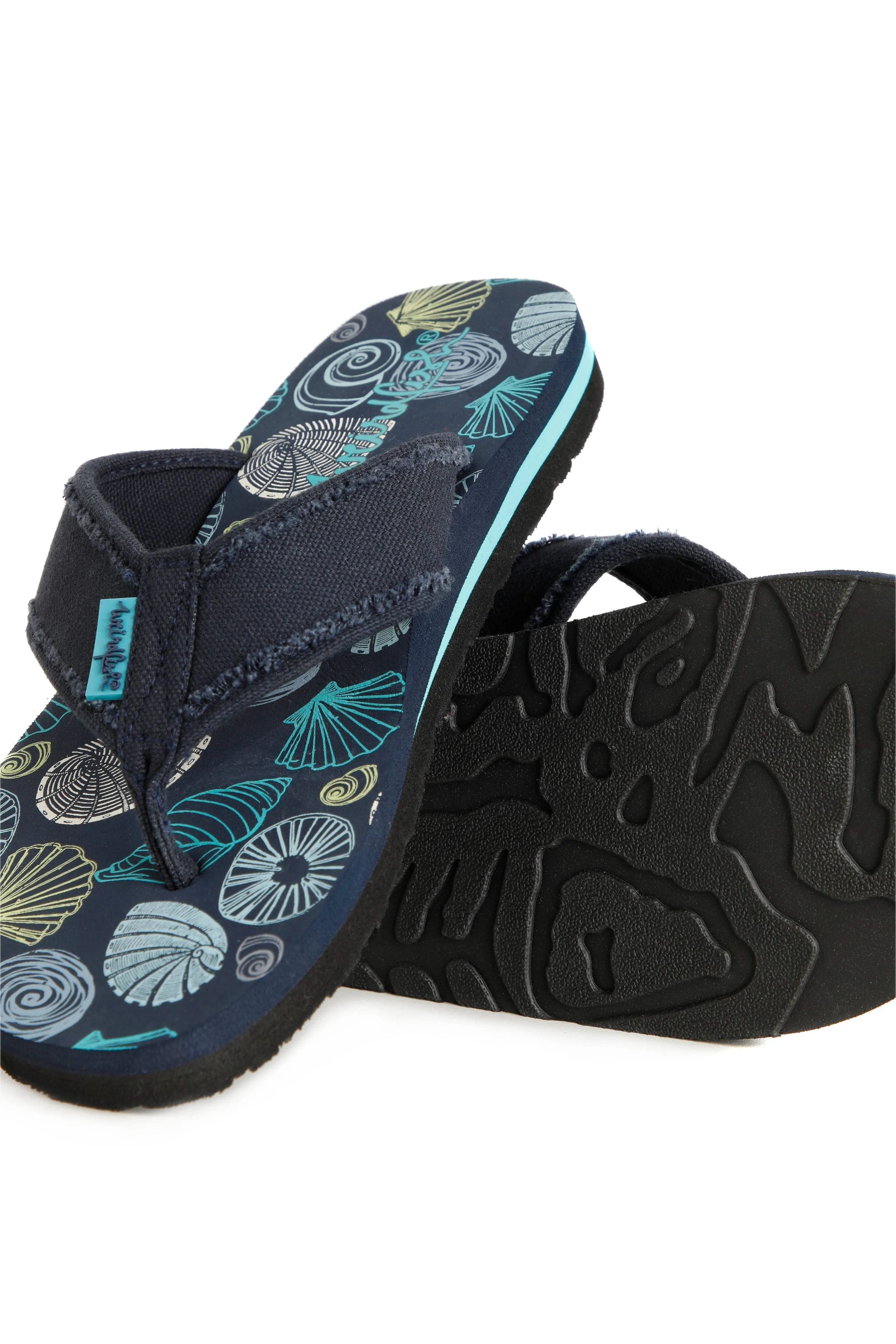 Weird Fish Salcombe Flip Flops -Ensign Blue