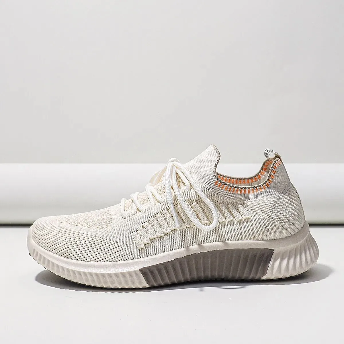 Women Lace Up Running Shoes Sporty Outdoor Sneakers