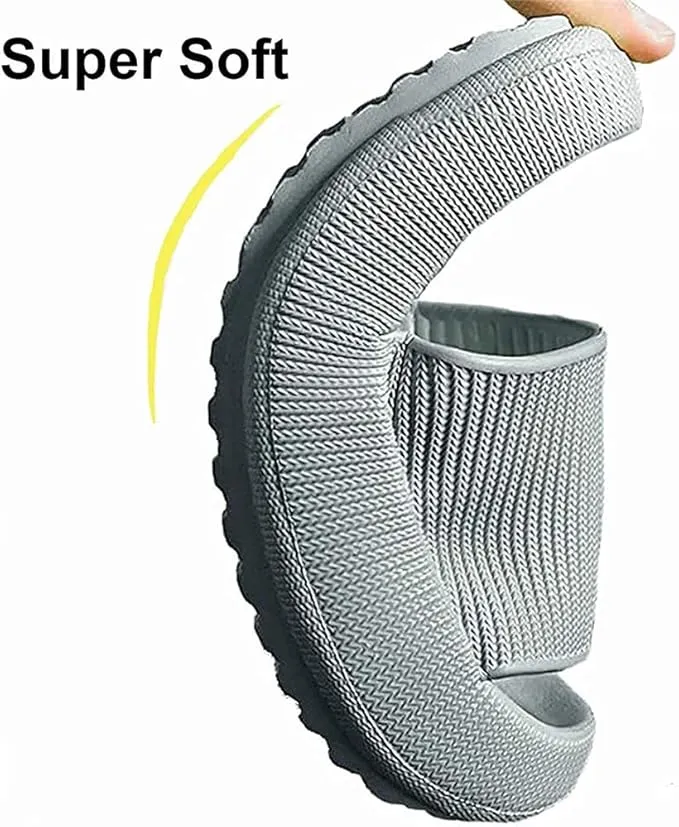 Women Non Slip Chunky Sliders, Soft Pillow Slides Slippers. Unisex Khaki
